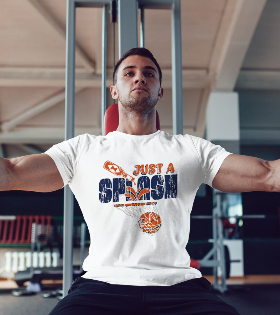 University Of Illinois Illini NCAA Basketball Just A Splash Net And Ball Motif T-Shirt