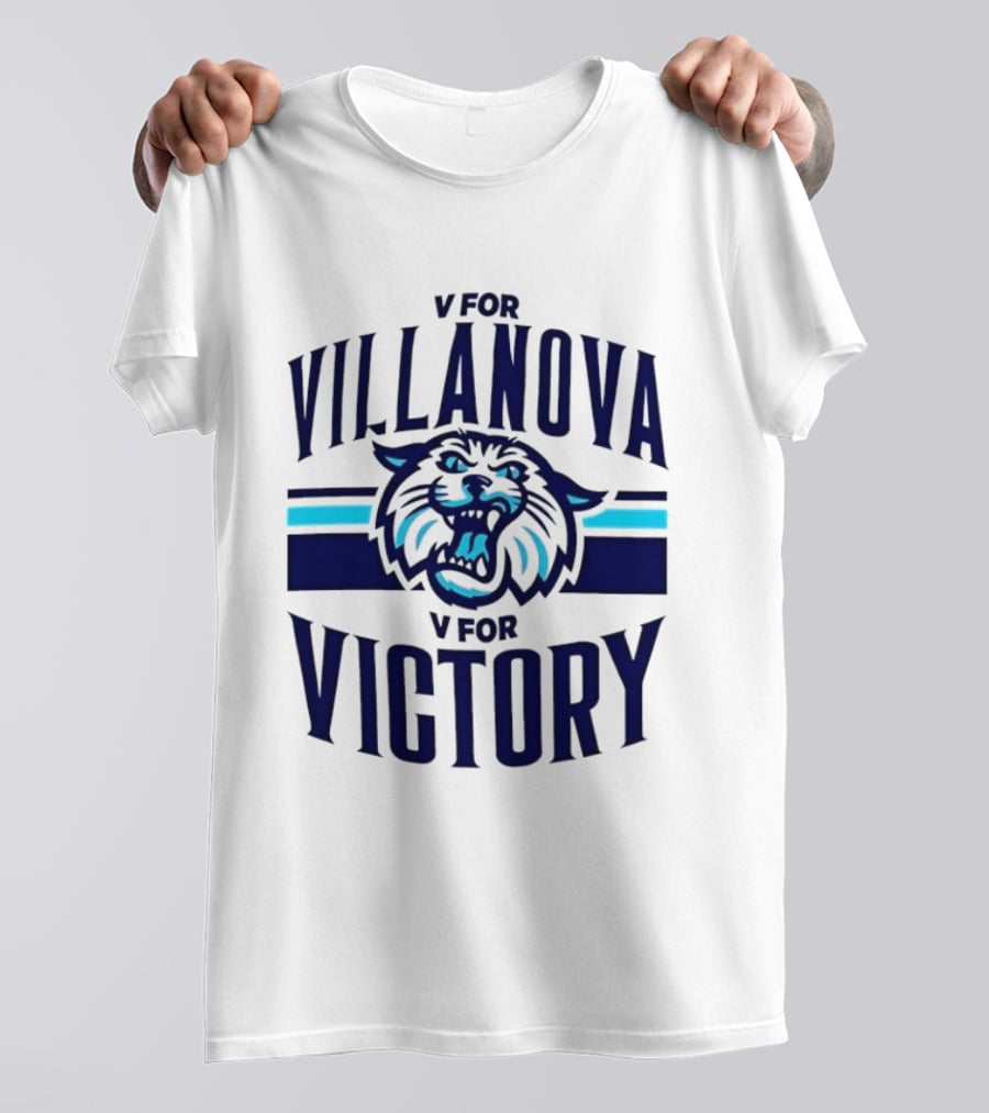 V For Villanova V For Victory Wildcats T-Shirt