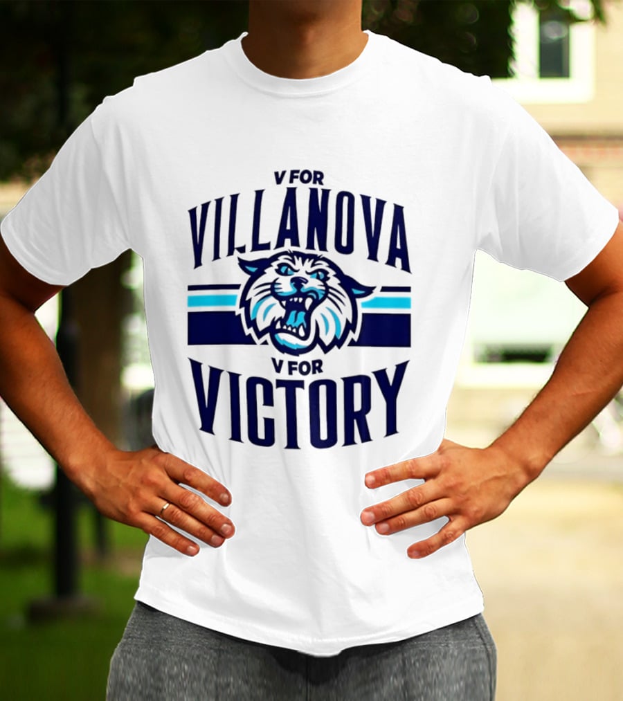 V For Villanova V For Victory Wildcats T-Shirt