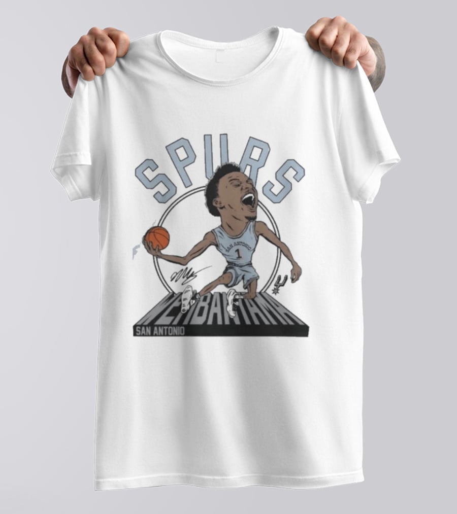 Victor Wembanyama San Antonio Spurs Basketball Caricature T-Shirt
