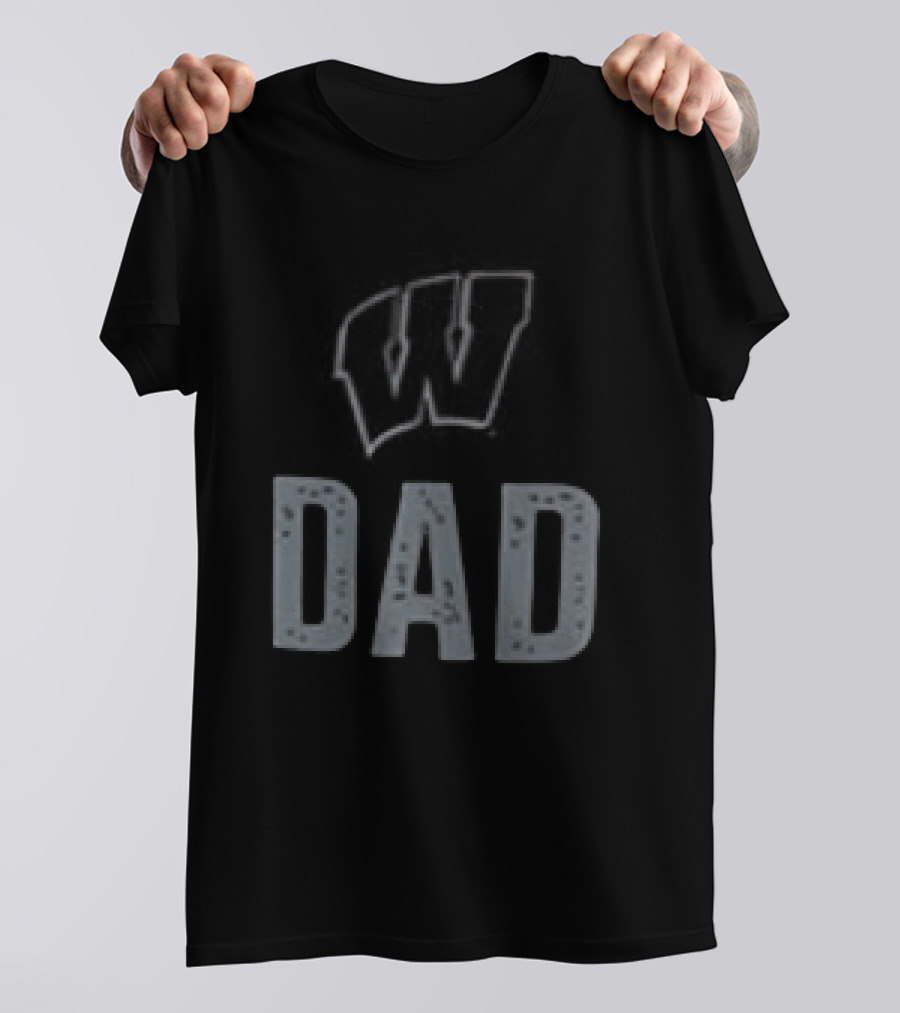 Wisconsin Badgers Dad Father's Day 2026 Two Sided T-Shirt