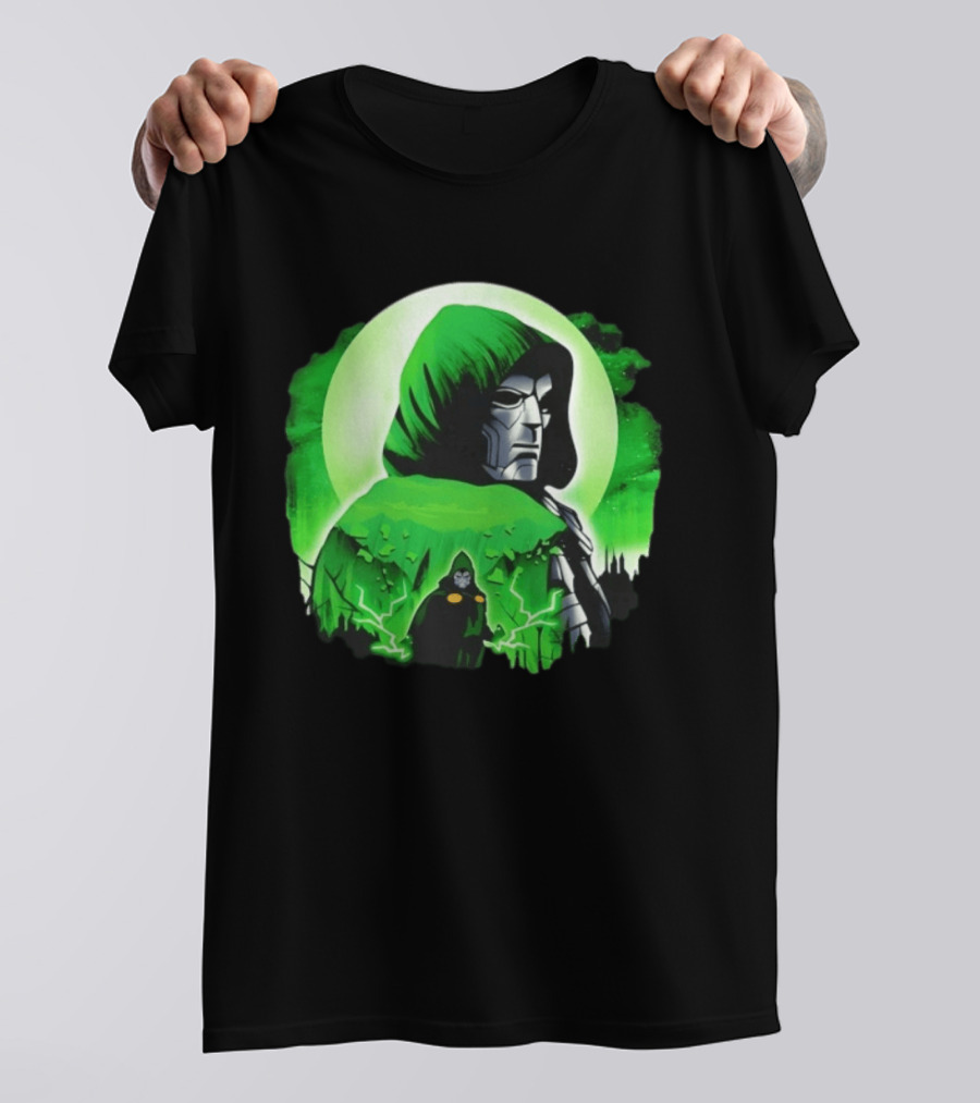 Doctor Doom Green Hooded Emperor Power T-Shirt