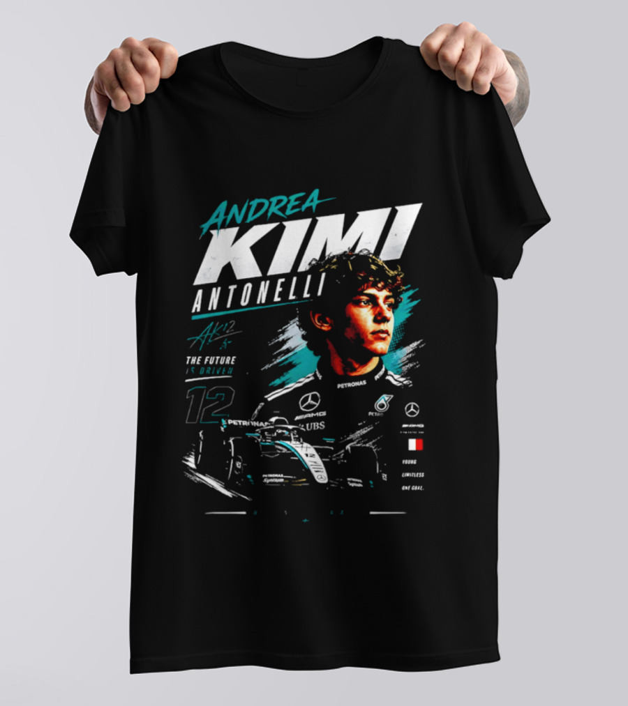 Andrea Kimi Antonelli Racing Future Driven F1 Mercedes AMG 12 T-Shirt