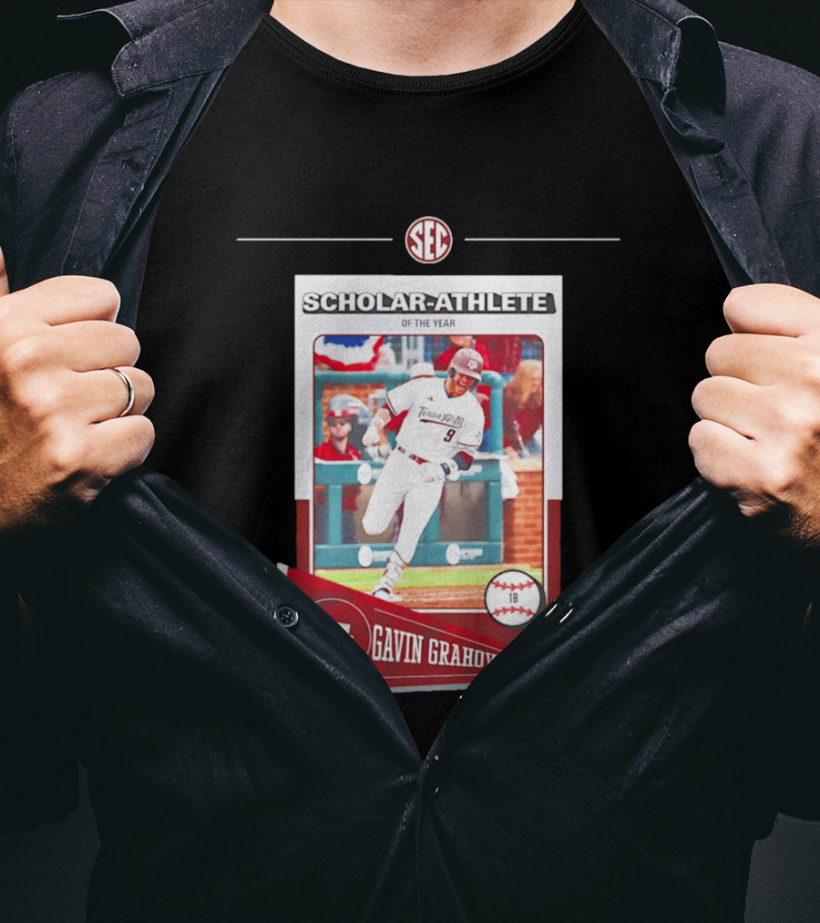 Texas A&M Gavin Grahovac SEC Scholar Athlete Baseball 2026 T-Shirt
