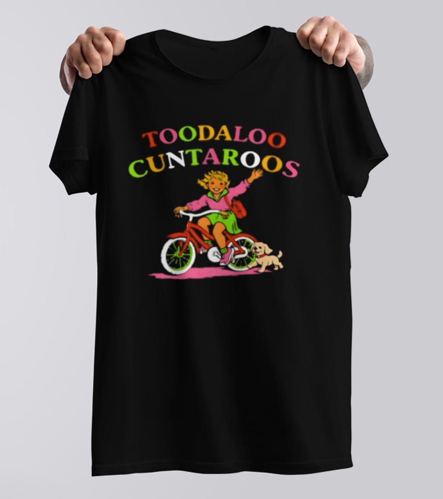 Toodaloo Cuntaroos Meme Bicycling With Dog Adventure T-Shirt
