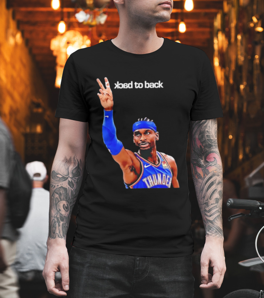 Shai Gilgeous Alexander Back To Back 2025 26 Kia NBA MVP Thunder T-Shirt