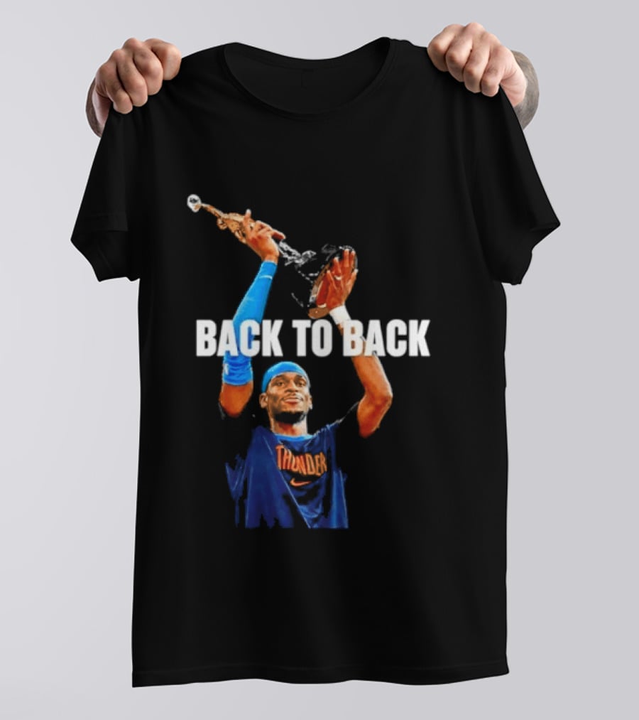 Shai Gilgeous Alexander OKC Thunder Basketball Back To Back T-Shirt