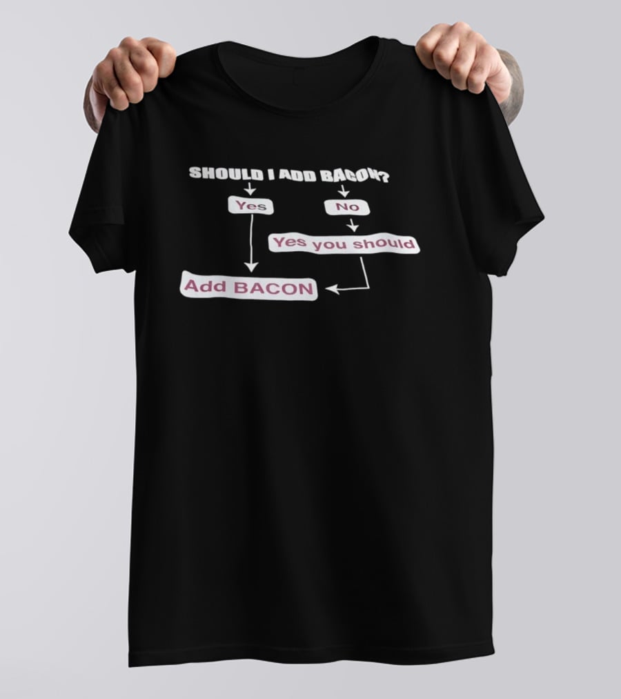 Should I Add Bacon Yes No Yes You Should Add Bacon Add Bacon T-Shirt