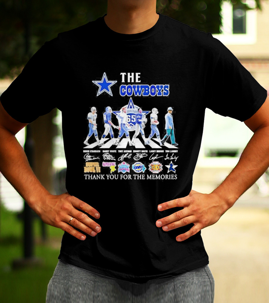 The Cowboys 65th Anniversary Thank You For The Memories Super Bowl Championships T-Shirt
