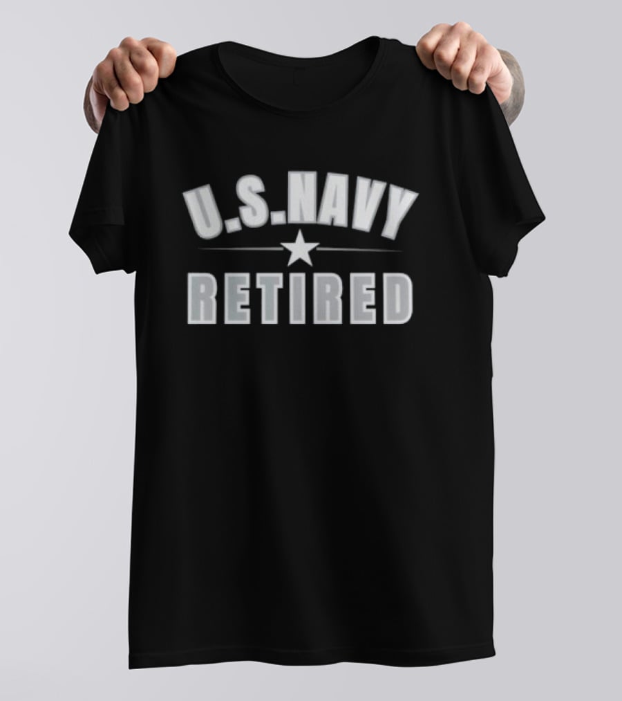 U.S. Navy Retired Star Emblem Veteran Pride T-Shirt