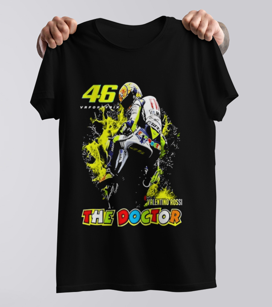 Valentino Rossi 46 VR46 The Doctor Motorcycle Racing T-Shirt