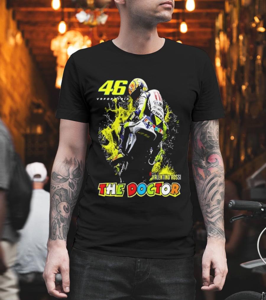 Valentino Rossi 46 VR46 The Doctor Motorcycle Racing T-Shirt