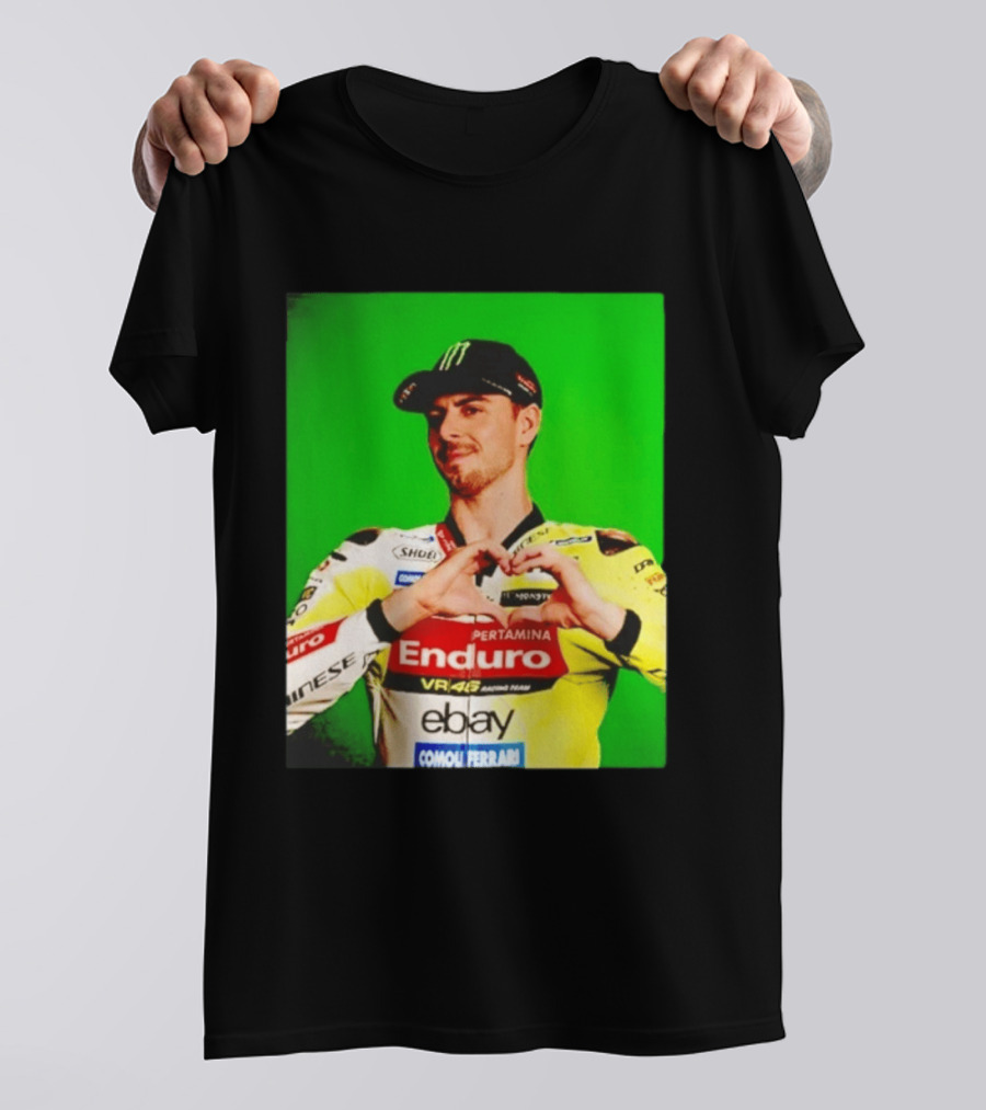 Valentino Rossi Motogp Legend Heart Sign VR46 Enduro Racing Yellow T-Shirt