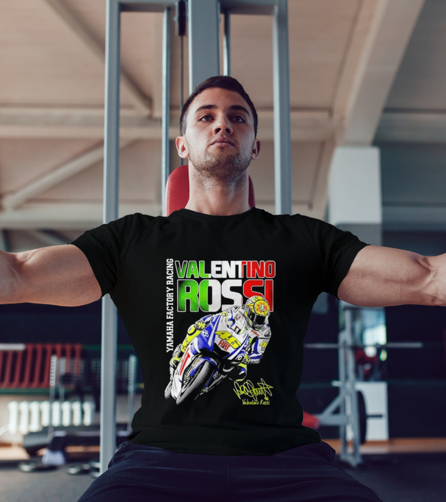Valentino Rossi Yamaha Factory Racing Motogp Fiat Racing T-Shirt