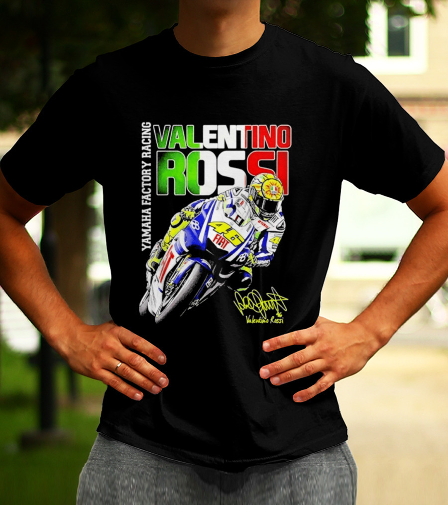 Valentino Rossi Yamaha Factory Racing Motogp Fiat Racing T-Shirt