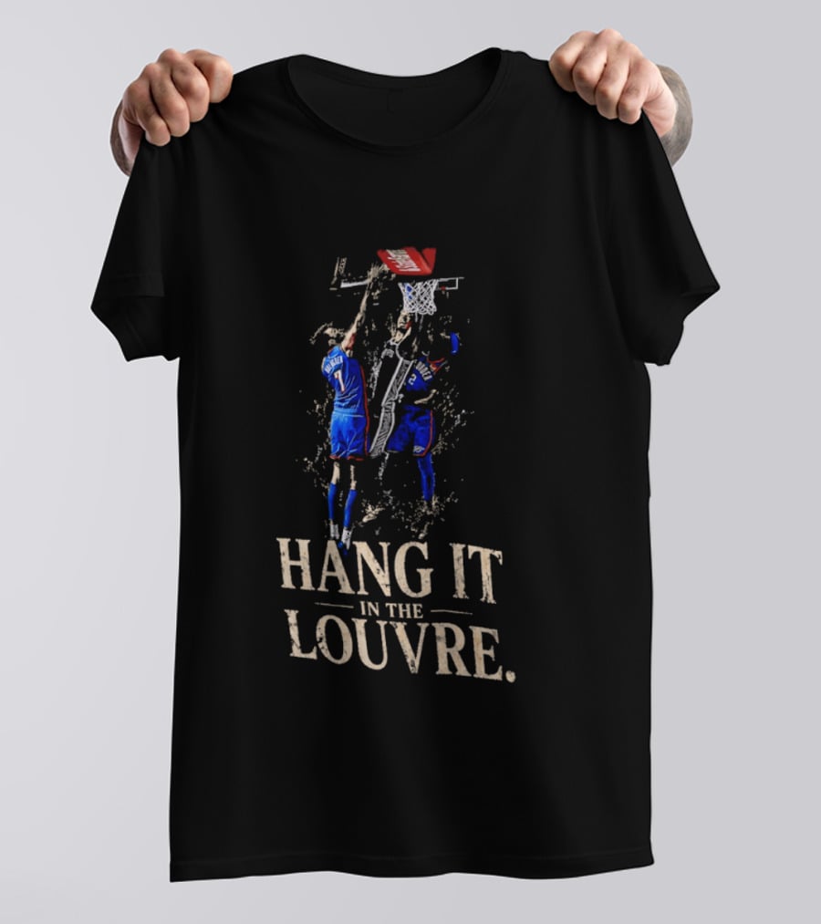 Victor Wembanyama Wemby Rising Above Chet And SGA Hang It In The Louvre T-Shirt