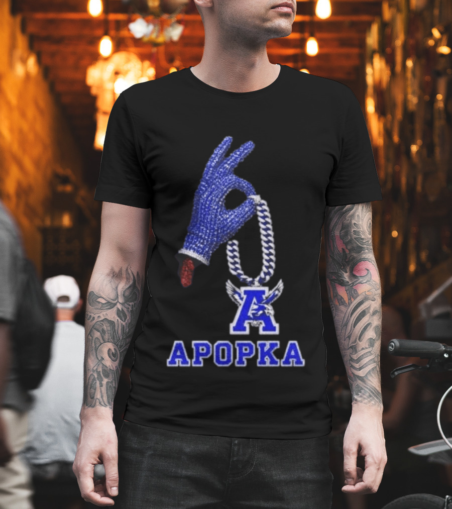 Drake Iceman Apopka Blue Hand Glove Necklace T-Shirt