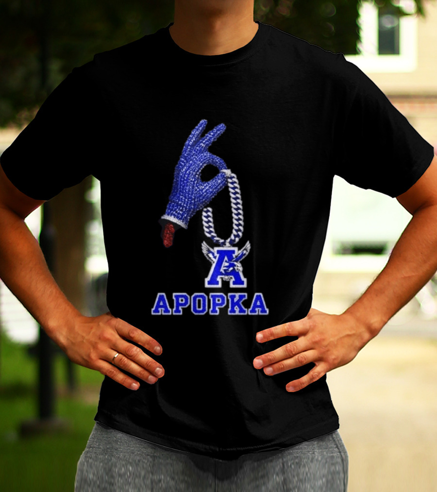 Drake Iceman Apopka Blue Hand Glove Necklace T-Shirt