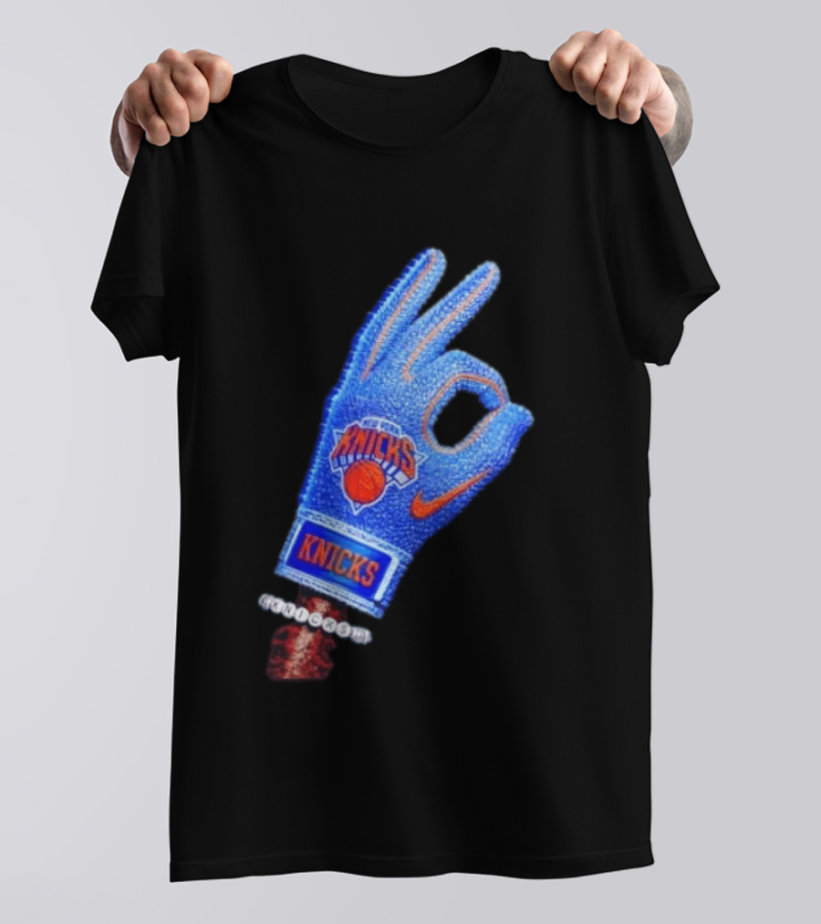 Drake Iceman New York Knicks Hand Glove Basketball T-Shirt