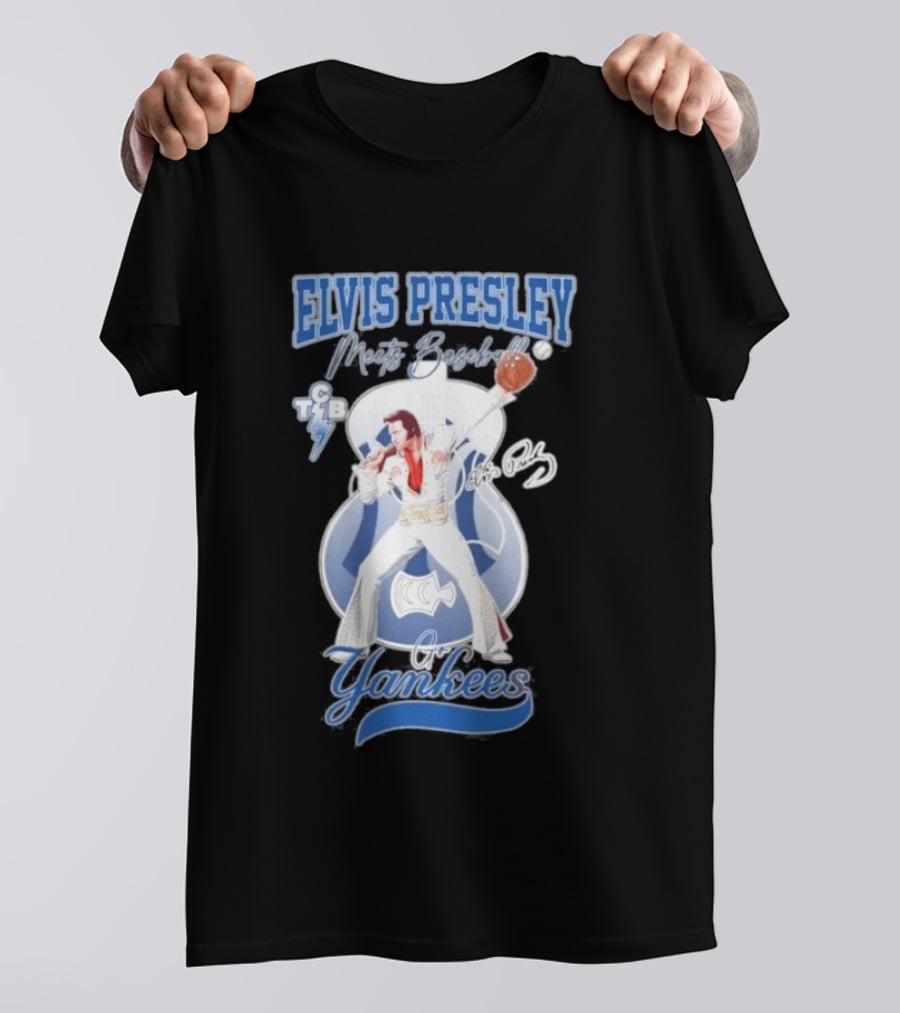 Elvis Presley Meets Yankees Legends T-Shirt