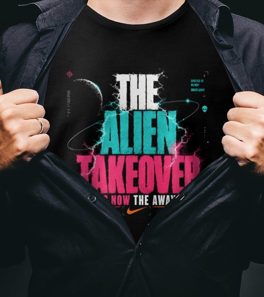 Victor Wembanyama NBA Nike The Alien Takeover Earth Is Now The Away Team T-Shirt