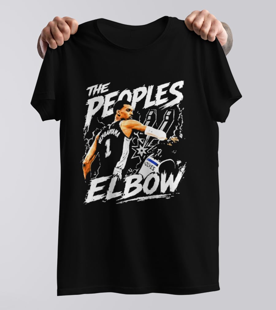 The Peoples Elbow Victor Wembanyama San Antonio Spurs Basketball 2026 Number 1 T-Shirt