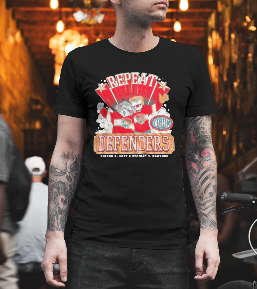 Repeat Defenders Hard Work Viktor E Ratt Stanley C Panther VGHC T-Shirt