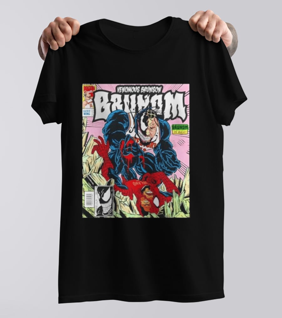 Venomous Brunson Brunom Knicks Comic Style Venom Spiderman Mashup T-Shirt
