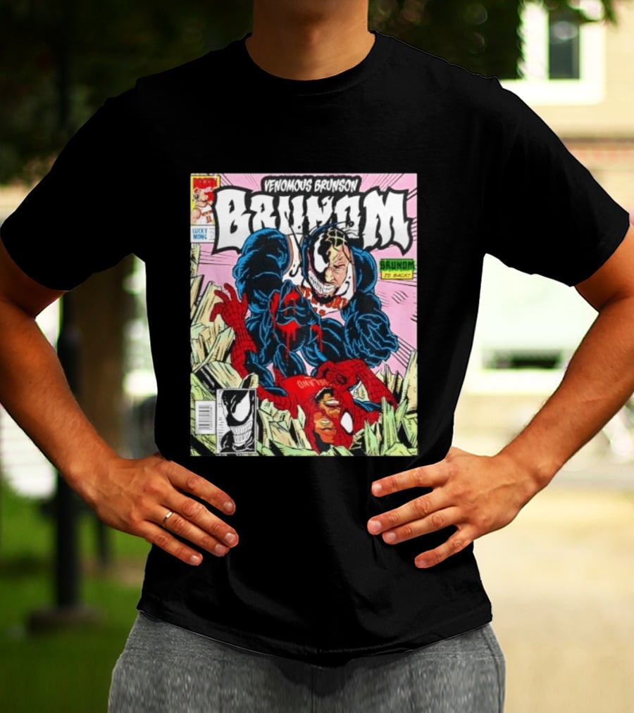 Venomous Brunson Brunom Knicks Comic Style Venom Spiderman Mashup T-Shirt