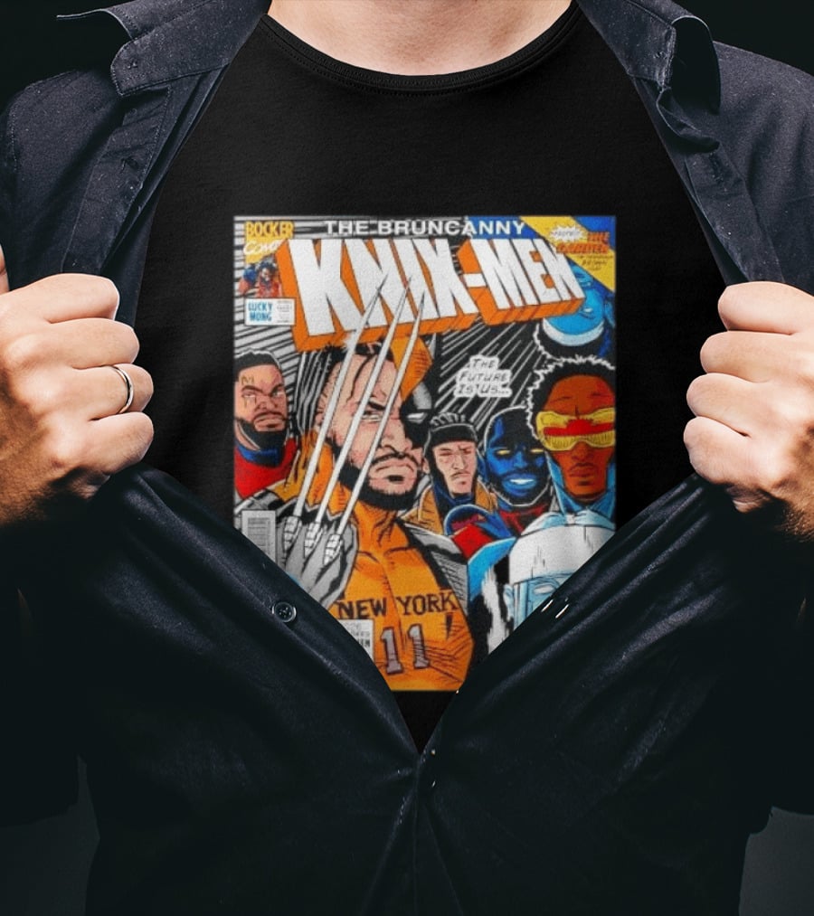 Jalen Brunson New York Bruncanny Knix Men Comic Knicks T-Shirt