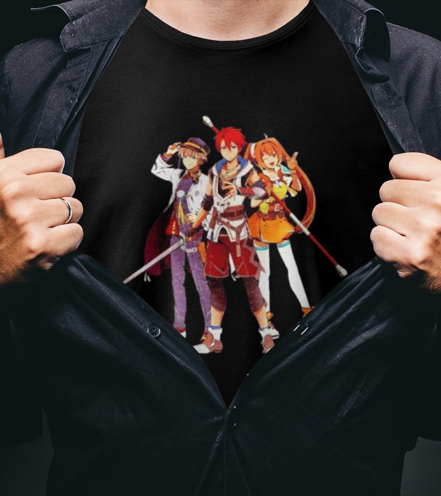 Nihon Falcom 45th Anniversary Characters Celebrating Iconic RPG Legacy T-Shirt