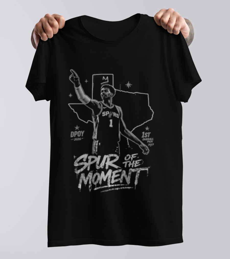 Victor Wembanyama San Antonio Spurs Spur Of The Moment DPOY 2026 T-Shirt