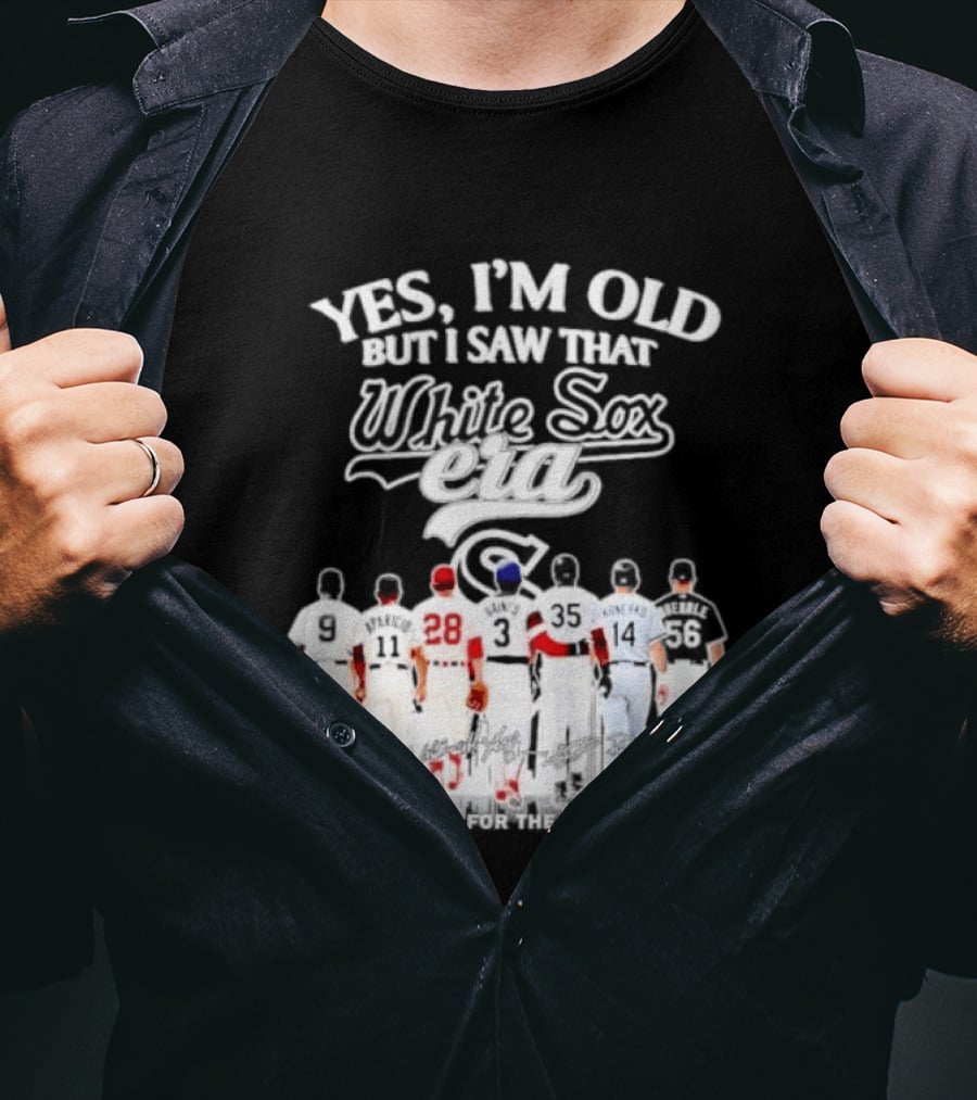 Yes I'm Old But I Saw That White Sox Era Players Skyline T-Shirt