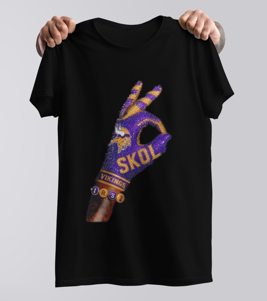 Minnesota Vikings Skol Isaiah Rodgers Iceman Glove T-Shirt
