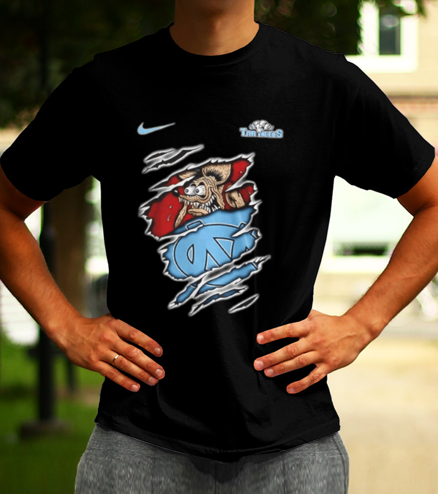 Nike North Carolina Tar Heels NCAA Rat Fink Built To Not To Bow Blue White T-Shirt