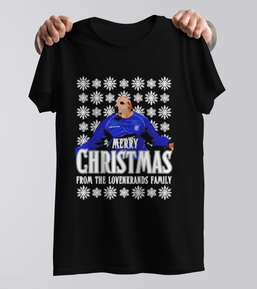 Merry Christmas From The Lovenkrands Family Snowflake T-Shirt