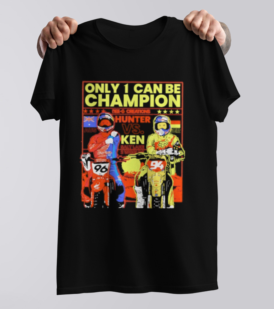 Hunter Lawrence Vs Ken Roczen Only 1 Can Be Champion Motorcycle Race T-Shirt