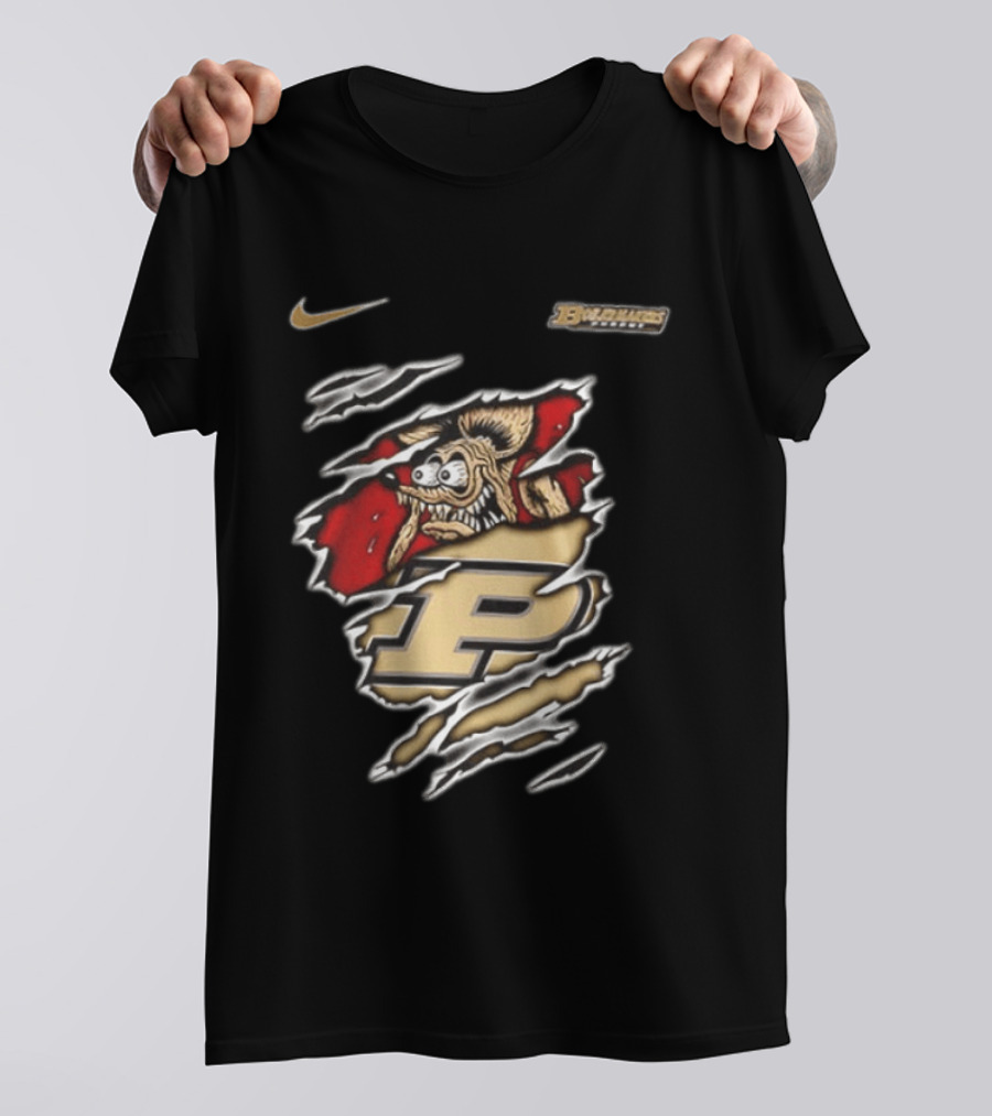 Nike Purdue Boilermakers Rat Fink Graphic NCAA Built To Not Bow T-Shirt