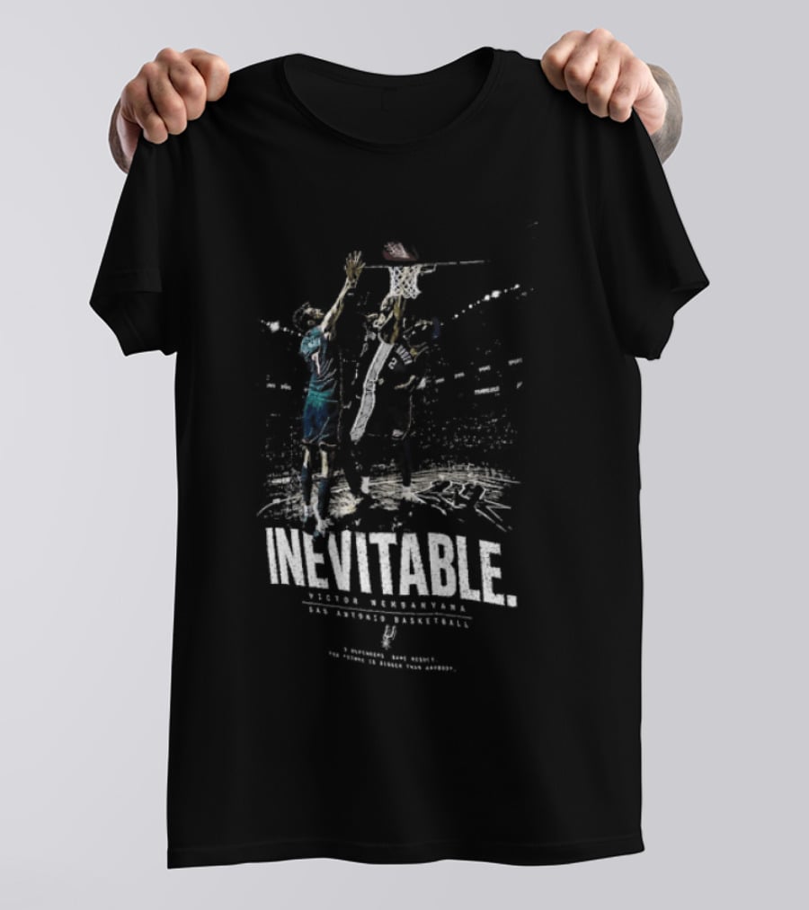 Inevitable Victor Wembanyama San Antonio Spurs Basketball Triumph Three Different Same Result T-Shirt