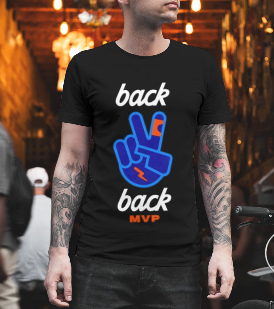 Oklahoma City Thunder Shai Gilgeous Back 2 Back MVP T-Shirt
