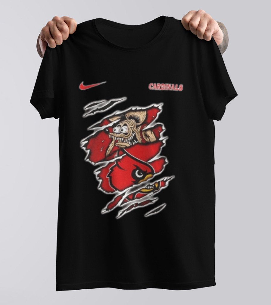 Nike Louisville Cardinals NCAA Rat Fink Built To Not Bow T-Shirt