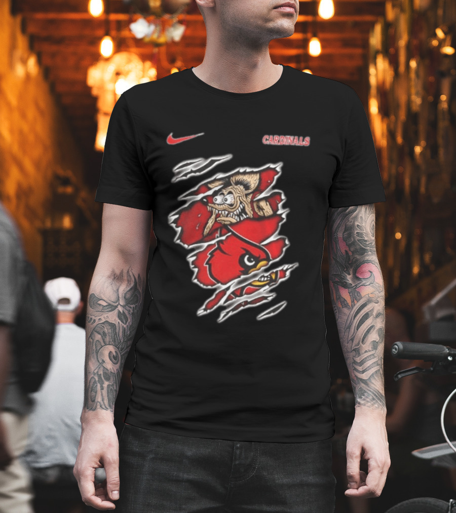 Nike Louisville Cardinals NCAA Rat Fink Built To Not Bow T-Shirt