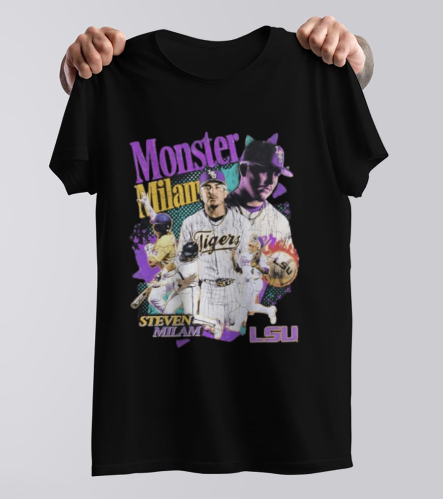 Monster Milam LSU Tigers Steven Milam Baseball T-Shirt