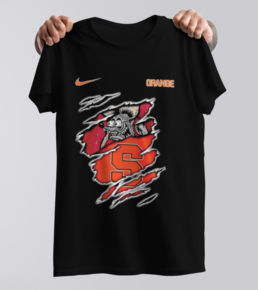 Nike Syracuse Orange S Logo Rat Fink Built To Not Bow T-Shirt