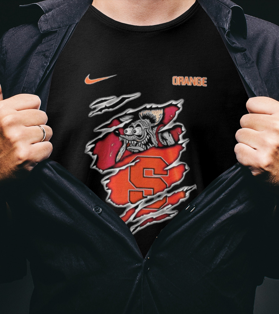 Nike Syracuse Orange S Logo Rat Fink Built To Not Bow T-Shirt