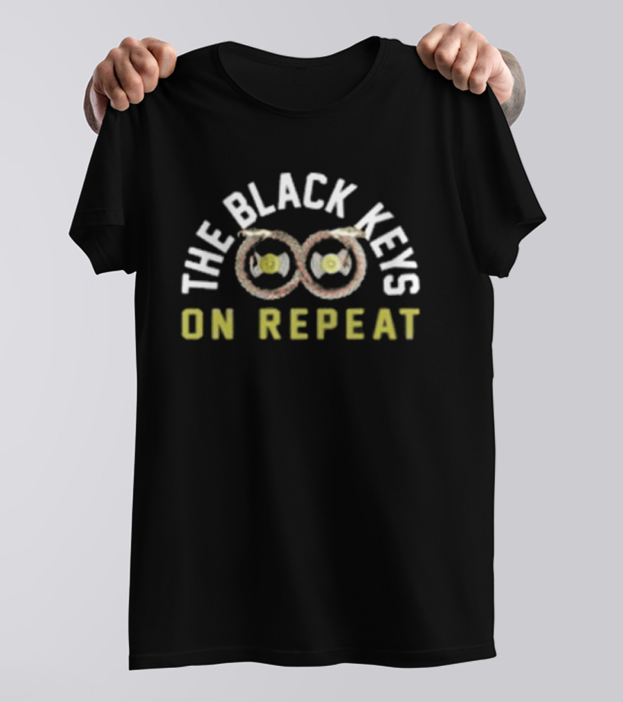 The Black Keys On Repeat Tour 2023 Snake Vinyl Record Infinity T-Shirt