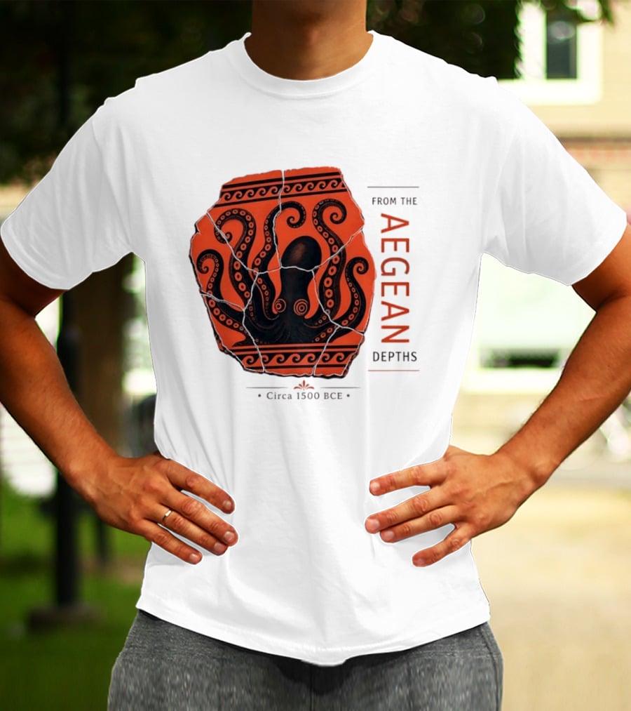 Ancient Aegean Octopus From The Aegean Depths Circa 1500 BCE T-Shirt