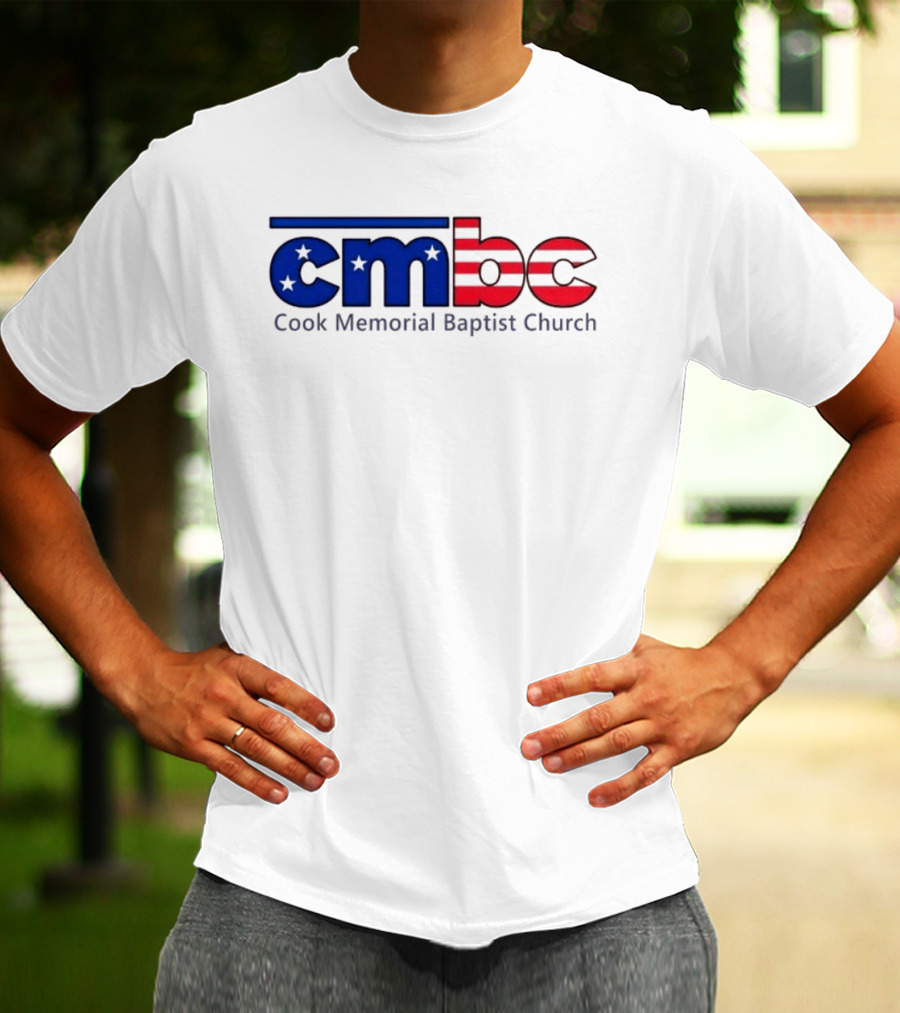 CMBC Cook Memorial Baptist Church Stars And Stripes US Flag T-Shirt