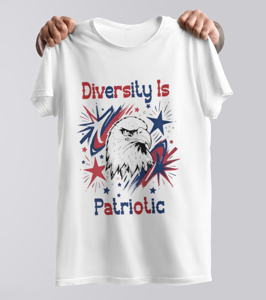 Diversity Is Patriotic Eagle Stars Fourth Of July T-Shirt