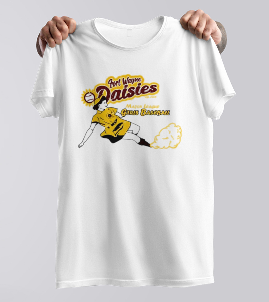 Fort Wayne Daisies Major League Girls Baseball Est 1943 Vintage Style Sportswear T-Shirt